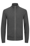 Jack & Jones Emil Knit Zip Cardigan Dark Grey Melange