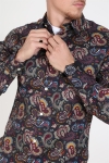 Only & Sons Frederik L/S Paisley Stretch Overhemd Phantom