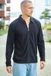 Selected Relax Plisse Zip Overshirt Black