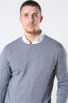 Mos Mosh Adam Supima O-Neck Knit Grey Melange