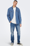 ONLY & SONS  Bane Regular Fit Denim Shirt Medium Blue Denim