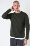 ONLY & SONS ONSPANTER LIFE 12 STRUC CREW KNIT NOOS Forest Night