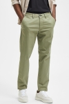 Selected Slim-Miles Flex Chino Pants Deep Lichen Green