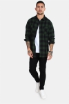 URBAN CLASSICS Checked Flanell Overhemd Black/Forest