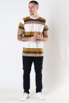 Fat Moose Caleb Cotton Tee SS Ecru Bronze Stripe