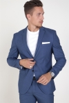 Selected Slim Mylo-Logan Blue StructKloke Blazer Dark Blue