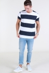 Solid Caleb SS Stripe T-shirt Insignia Blue