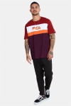 Fila Men Aaron SS T-shirt Potent-Merlot-Bright-Wht-Harvest-Pumkin