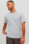 Jack & Jones Soft Linen SS Crew Stripe Tee Blue Horizon