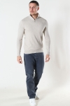 Jack & Jones JJEEMIL KNIT HALF ZIP NOOS Oatmeal