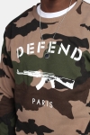 Defend Paris Crew Sweat Camo Tan