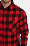 URBAN CLASSICS Checked Flanell Overhemd Red/Black