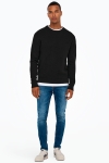 ONLY & SONS PHIL STRUC CREW KNIT Black