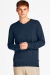 Jack & Jones JJEEMIL KNIT V-NECK NOOS Navy Blazer