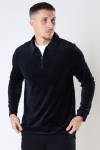 ONLY & SONS COLIN SLIM 1/4 ZIP velours POLO Dark Navy