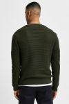 Selected SLHCONRAD CREW NECK W NOOS Forest Night Rosin Twist
