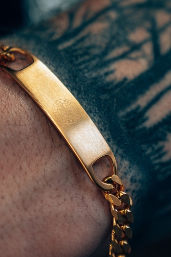 Sequence Tag Armband Guldtonet