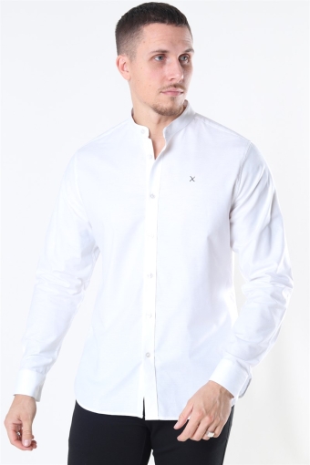 Oxford Mao Stretch L/S White