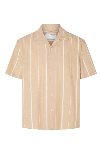 Relax New Linen Shirt SS Resort Egret Stripe