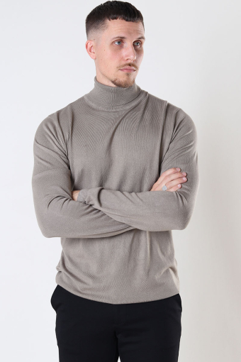 MALCOLM ROLL NECK KNIT Dark Beige