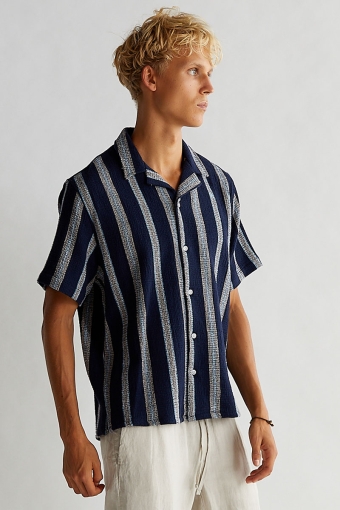 Hale Striped Shirt Navy
