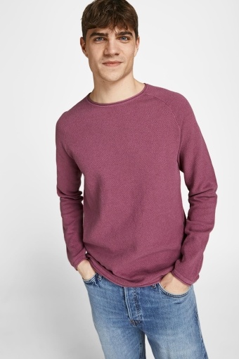 HILL KNIT CREW NECK Hawthorn Rose Twisted