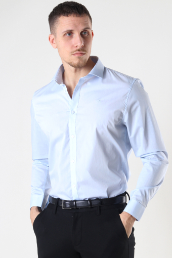 London Stretch Nano Shirt L/S Light Blue