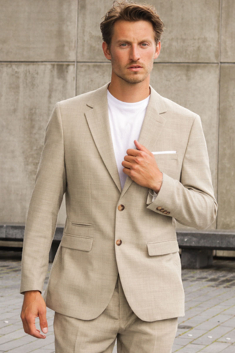 SLIM OASIS LINEN BLAZER Sand