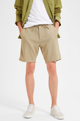 COMFORT-BRODY LINEN SHORTS Olive Branch