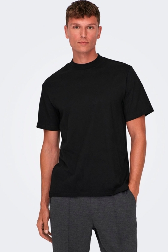 Otis Regular Mock Neck Tee Black