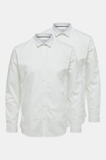 SLHSLIMMULTI SHIRT LS M 2 PACK White With White Combo