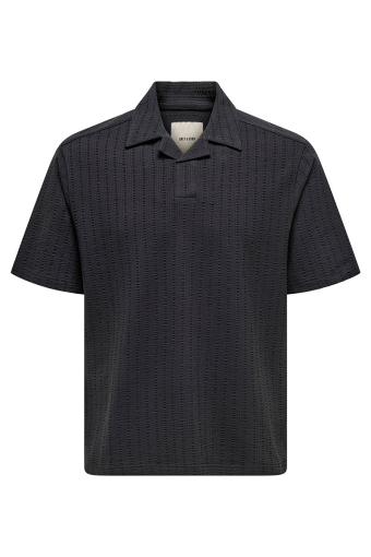 Males Regular Fit SS Resort Shirt Black