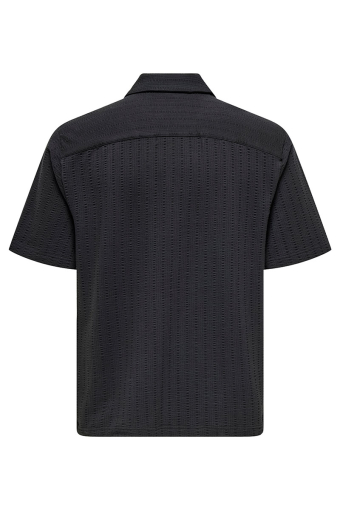 Males Regular Fit SS Resort Shirt Black