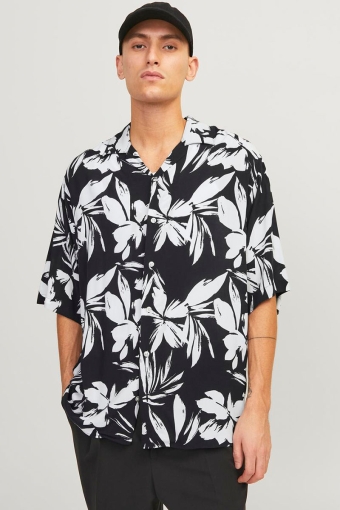 Jeff AOP Resort Shirt SS Black