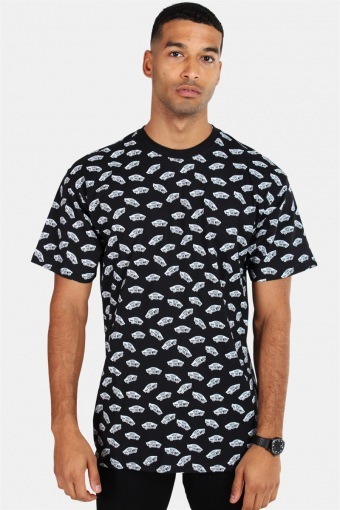 All Over Distorted SS Black T-shirt