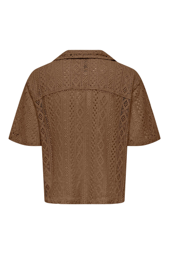 Novak Relax Resort SS Lace Shirt Sepia