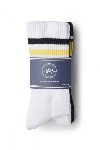 Nad 4-pack socks White/Navy/Yellow