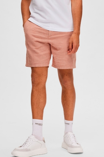 COMFORT-BRODY LINEN SHORTS Baked Clay