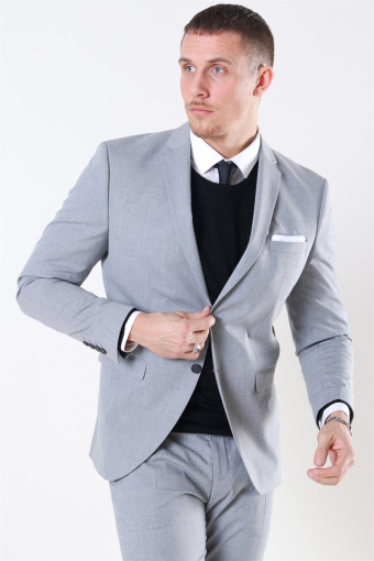 Slim-Mylo Logan Blazer Light Grey Melange