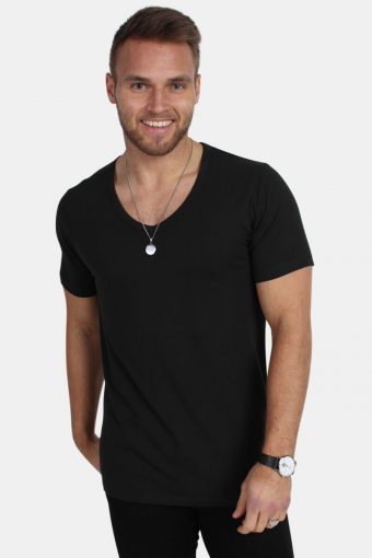 Basic V-Neck T-shirt S/S Black