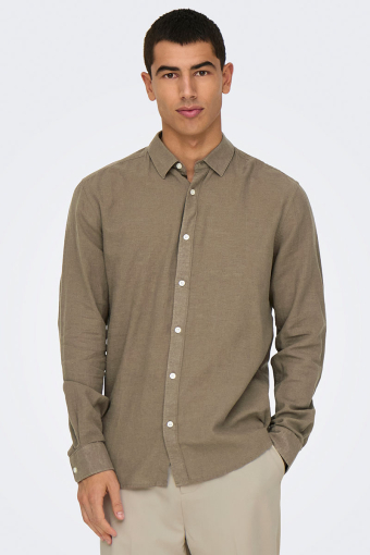 Caiden LS Linen Shirt Fossil