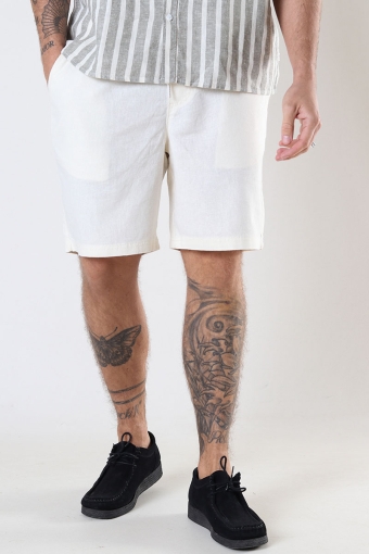 Aurelius Elasticated Linen Shorts Off White