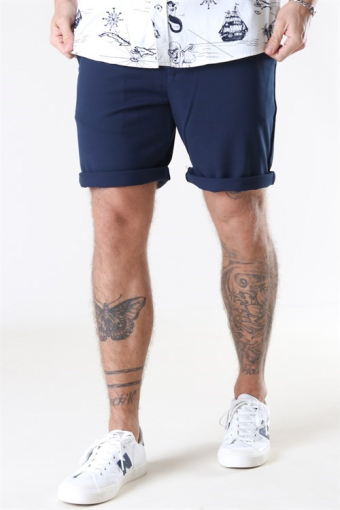 Steffen Twill Shorts Midnight Blue