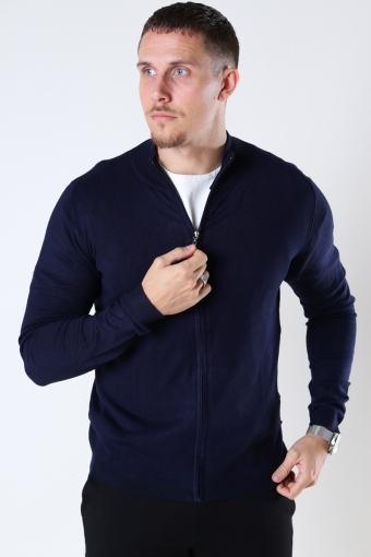 LAUGE FULL ZIP CARDIGAN Navy