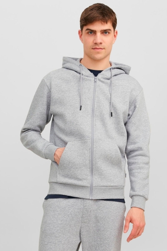 Bradley Sweat Zip Hood Light Grey Melange