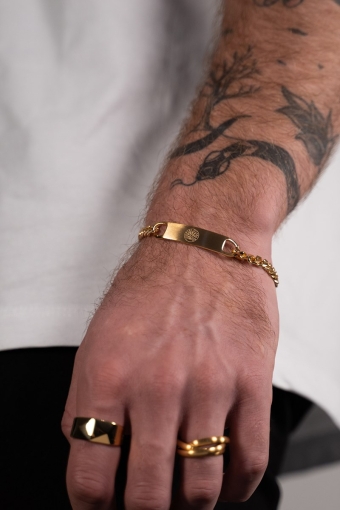 Sequence Tag Armband guldtonet