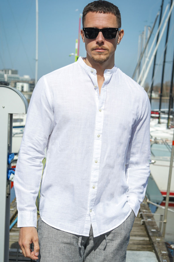Summer Band Shirt LS White