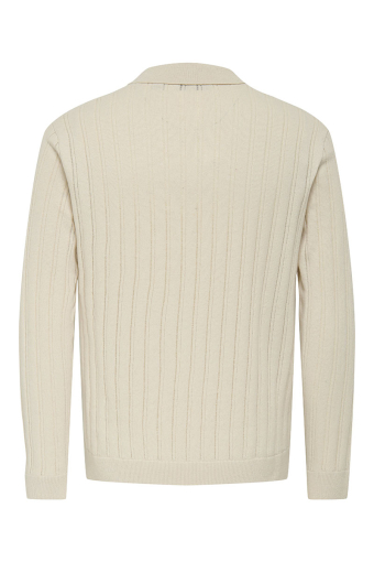 Kent Regular Fit Polo Knit LS Silver Lining