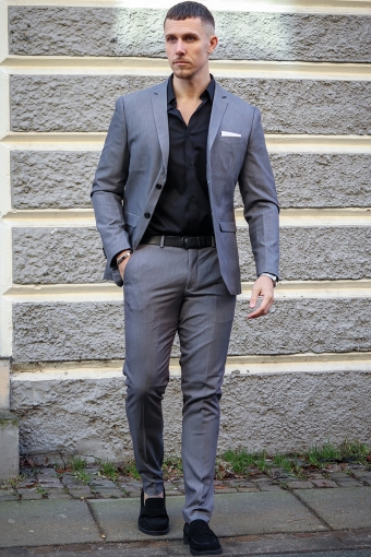 Premium Franco Slim Fit Pak Light Grey Melange