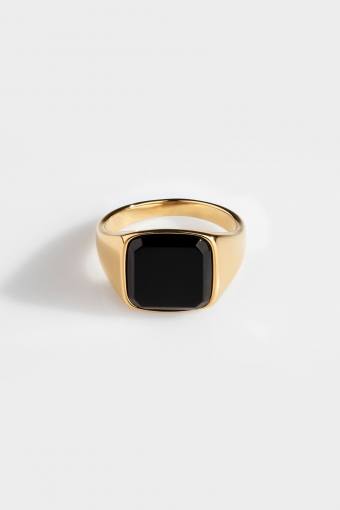Ring Onyx SignatKloke Black Gold 